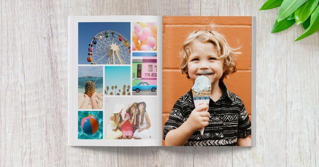 Photobook with summer pictures